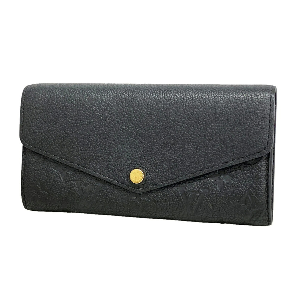 Louis Vuitton Monogram Empreinte Portefeuille Sarah Long Wallet M61182 Noir (...